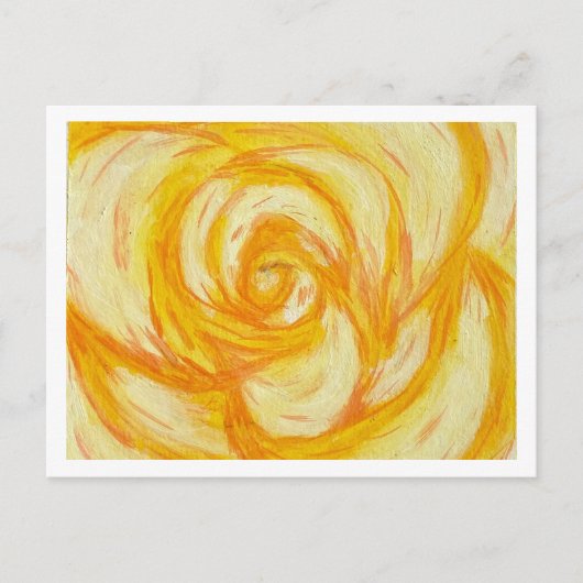 Yellow Rose abstract origineel artwork Briefkaart (Voorkant)