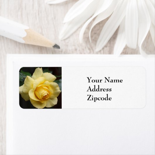 Yellow Rose Address Label (Insitu)