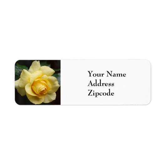 Yellow Rose Address Label (Voorkant)