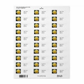 Yellow Rose Address Label (Full Sheet)