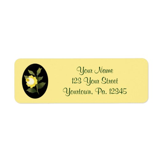 Yellow Rose Address Label (Voorkant)