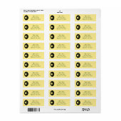 Yellow Rose Address Label (Full Sheet)
