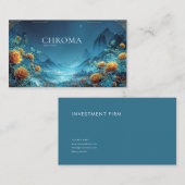 Yellow Rose and Mountain Village Twilight Visitekaartje (Voorkant / Achterkant)