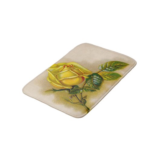 Yellow Rose Antiek  Print Fine Art Badmat (Gekanteld)