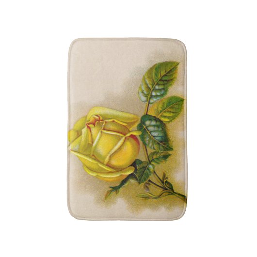 Yellow Rose Antiek Print Fine Art Badmat (Voorkant Verticaal)