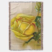 Yellow Rose Antiek  Print Fine Art Deken (Voorkant Verticaal)
