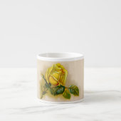 Yellow Rose Antiek Print Fine Art Espresso Kop (Voorkant)