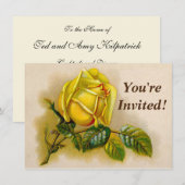 Yellow Rose Antiek Print Fine Art Kaart (Voorkant / Achterkant)