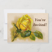 Yellow Rose Antiek Print Fine Art Kaart (Voorkant)