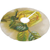Yellow Rose Antiek  Print Fine Art Kerstboom Rok (Gekanteld)