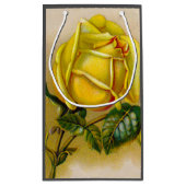 Yellow Rose Antiek Print Fine Art Klein Cadeauzakje (Achterkant)