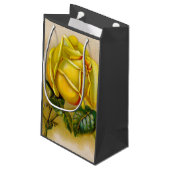 Yellow Rose Antiek Print Fine Art Klein Cadeauzakje (Achterkant Gekanteld)