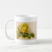 Yellow Rose Antiek  Print Fine Art Koffiemok (Links)