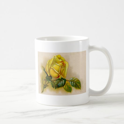 Yellow Rose Antiek  Print Fine Art Koffiemok (Rechts)