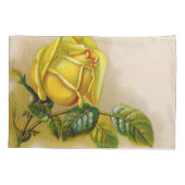 Yellow Rose Antiek Print Fine Art Kussensloop (Achterkant)