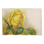 Yellow Rose Antiek Print Fine Art Kussensloop (Voorkant)