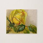 Yellow Rose Antiek Print Fine Art Legpuzzel (Horizontaal)