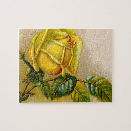 Yellow Rose Antiek  Print Fine Art Legpuzzel (Horizontaal)