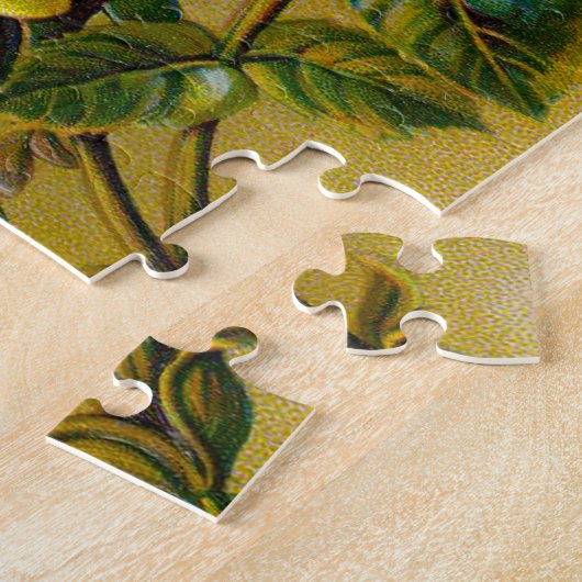 Yellow Rose Antiek Print Fine Art Legpuzzel (Zijkant)