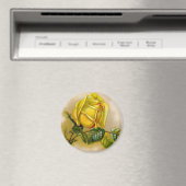 Yellow Rose Antiek  Print Fine Art Magneet (Insitu (Vaatwasser))