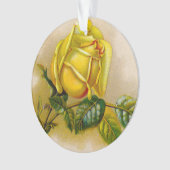 Yellow Rose Antiek  Print Fine Art Ornament (voorkant)