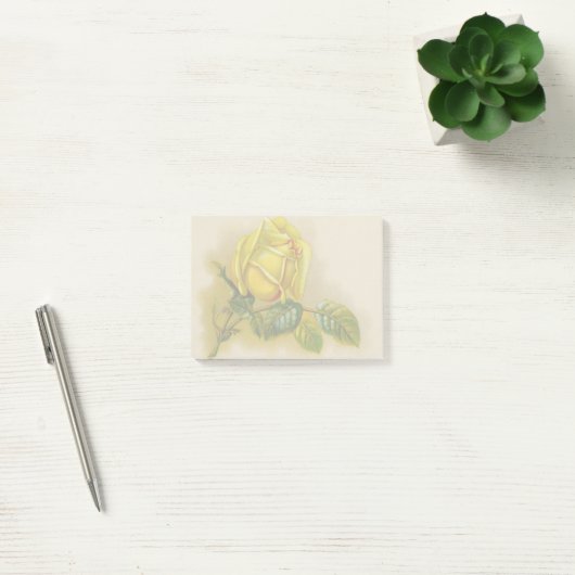 Yellow Rose Antiek Print Fine Art Post-it® Notes (Kantoor)