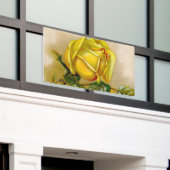 Yellow Rose Antiek  Print Fine Art Spandoek (Buitenkant Gebouw)