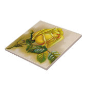 Yellow Rose Antiek  Print Fine Art Tegeltje (Zijkant)