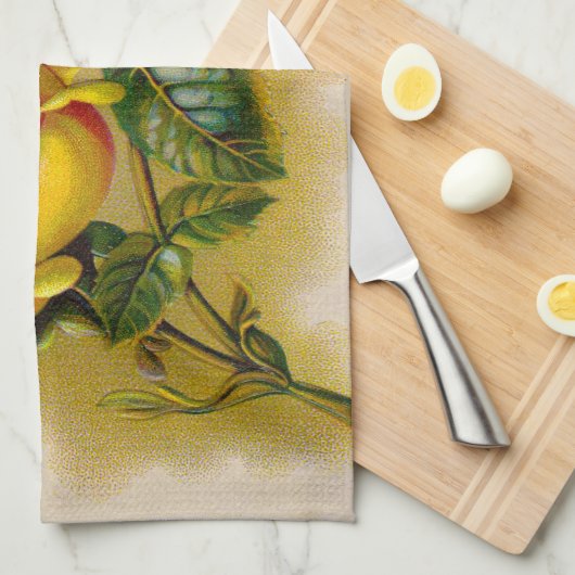 Yellow Rose Antiek Print Fine Art Theedoek (Quarter Fold)