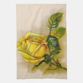 Yellow Rose Antiek  Print Fine Art Theedoek (Verticaal)