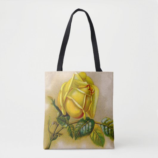 Yellow Rose Antiek  Print Fine Art Tote Bag (Voorkant)