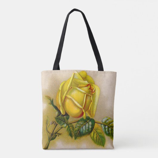 Yellow Rose Antiek  Print Fine Art Tote Bag (Achterkant)