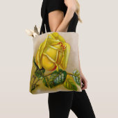 Yellow Rose Antiek  Print Fine Art Tote Bag (Dichtbij)