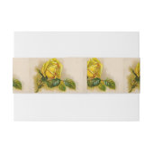 Yellow Rose Antiek  Print Fine Art Uitnodigingen Wikkel (Achterkant Voorbeeld)