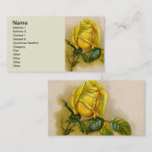 Yellow Rose Antiek Print Fine Art Visitekaartje (Voorkant / Achterkant)