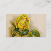 Yellow Rose Antiek Print Fine Art Visitekaartje (Achterkant)