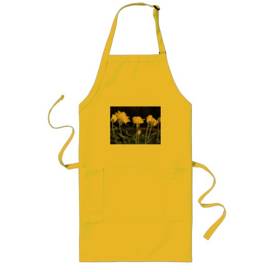 Yellow Rose Apron Lang Schort (Voorkant)
