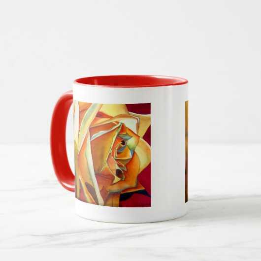 Yellow Rose Art Happy Moederdag mok (Voorkant links)