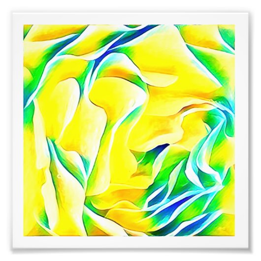 Yellow Rose Art Prnt Foto Afdruk (Voorkant)