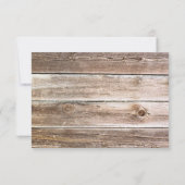 Yellow Rose Barn Wood Weddenschap RSVP-reactiekaar RSVP Kaartje (Achterkant)