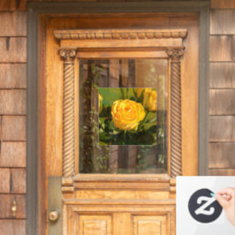 Yellow Rose Beauty Raamsticker