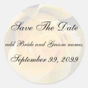 Yellow Rose Bewaar de datum Herinnering Stickers
