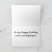 Yellow Rose Birthday Card Kaart (Binnen)