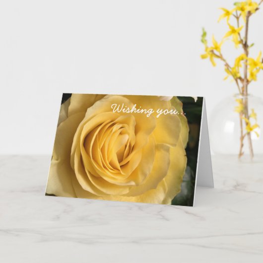Yellow Rose Birthday Card Kaart (Gele Bloem)