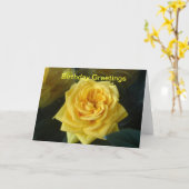 Yellow Rose Birthday Kaart (Gele Bloem)