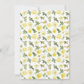 Yellow Rose Birthday Party Invitation Kaart (Achterkant)