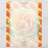 Yellow Rose Bloom Letterhead Briefhoofd (Voorkant)
