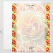 Yellow Rose Bloom Letterhead Briefhoofd (Voorkant / Achterkant)