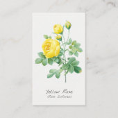  Yellow Rose Botanical Dank u kaart Visitekaartje (Voorkant)