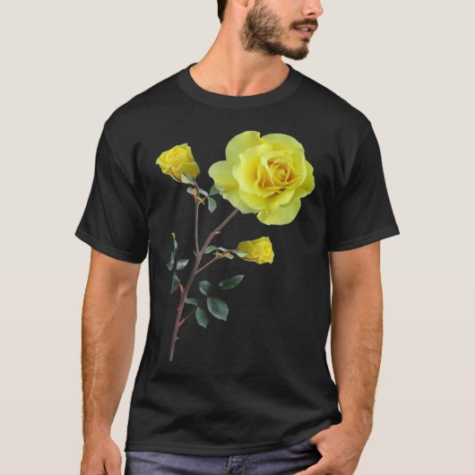 Yellow Rose Botanical voor Vrouwen T-shirt (Voorkant)